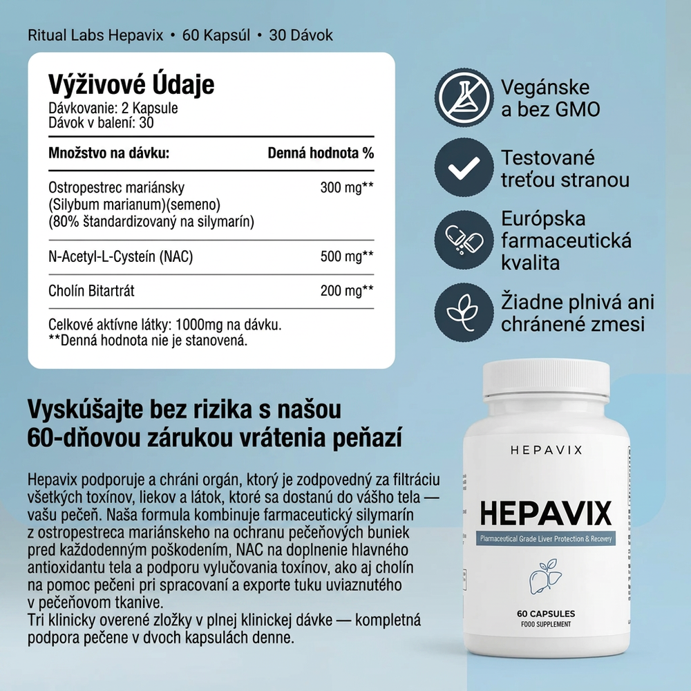 Hepavix – Farmaceutická kvalita na ochranu a regeneráciu pečene